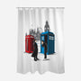 Cabins Collide-none polyester shower curtain-Adams Pinto