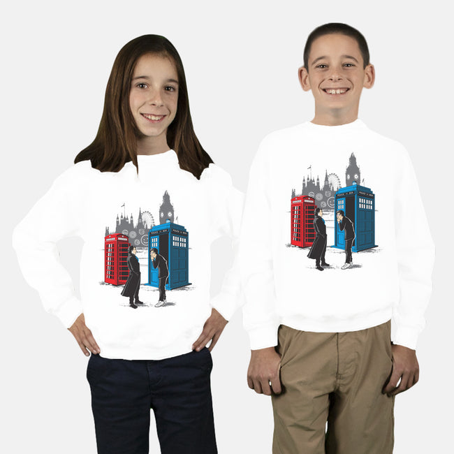 Cabins Collide-youth crew neck sweatshirt-Adams Pinto