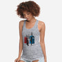 Cabins Collide-womens racerback tank-Adams Pinto