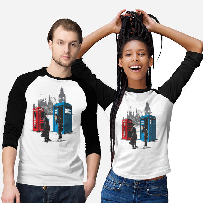 Cabins Collide-unisex baseball tee-Adams Pinto
