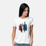 Cabins Collide-womens basic tee-Adams Pinto