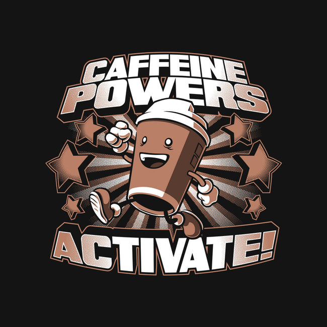 Caffeine Powers, Activate!-none non-removable cover w insert throw pillow-Obvian