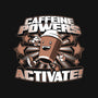 Caffeine Powers, Activate!-none drawstring bag-Obvian