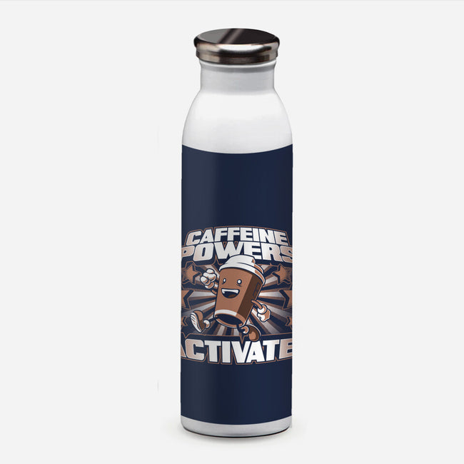 Caffeine Powers, Activate!-none water bottle drinkware-Obvian