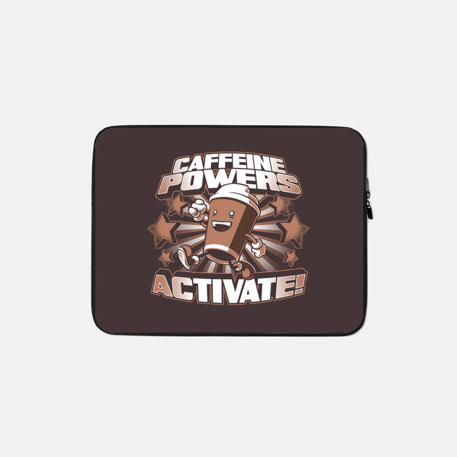 Caffeine Powers, Activate!-none zippered laptop sleeve-Obvian