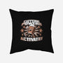 Caffeine Powers, Activate!-none non-removable cover w insert throw pillow-Obvian