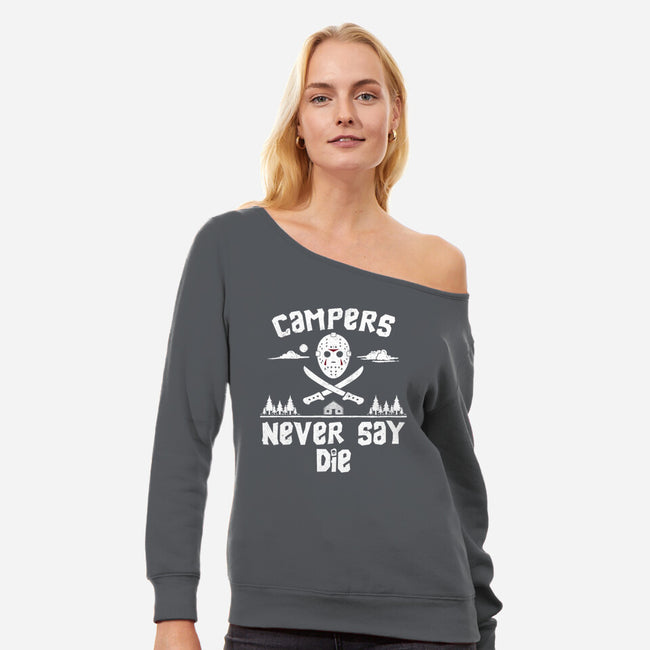 Campers-womens off shoulder sweatshirt-manospd