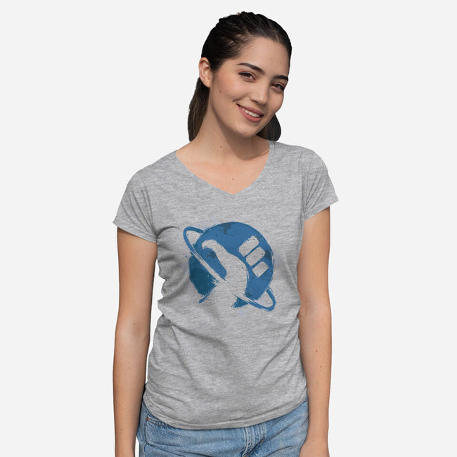 Can I Get a Ride-womens v-neck tee-xMorfina