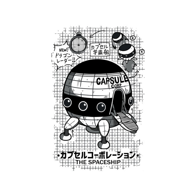 Capsule Spaceship-mens basic tee-pescapin