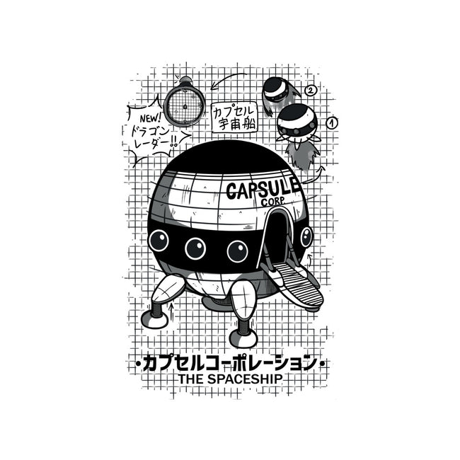 Capsule Spaceship-womens v-neck tee-pescapin