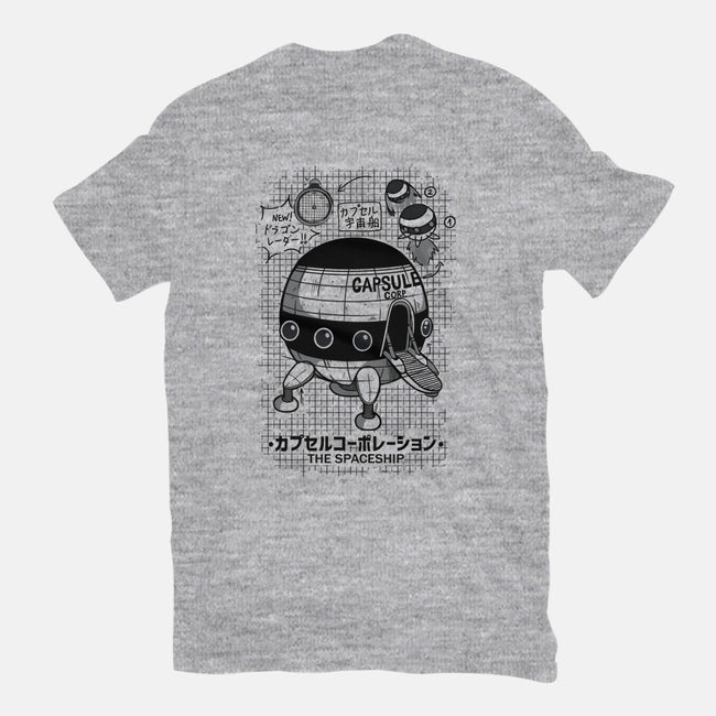 Capsule Spaceship-womens fitted tee-pescapin