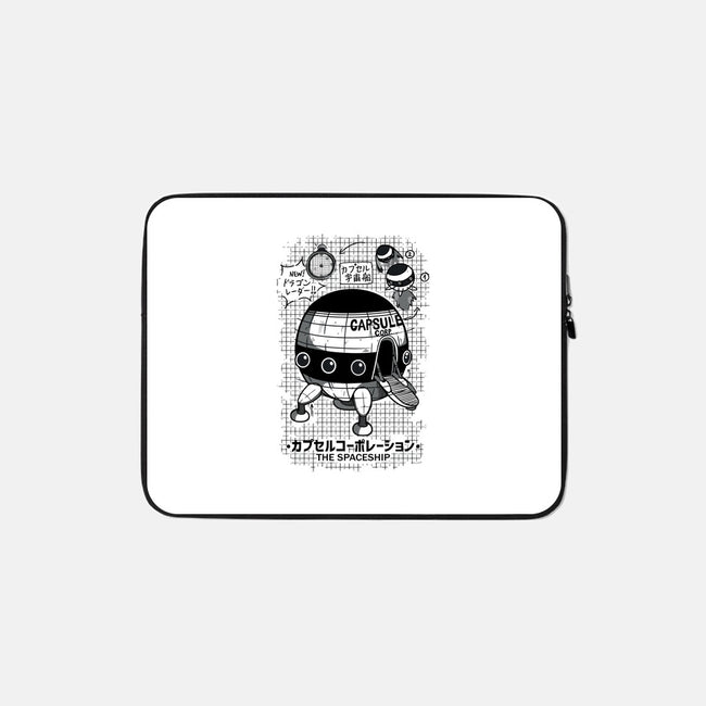 Capsule Spaceship-none zippered laptop sleeve-pescapin