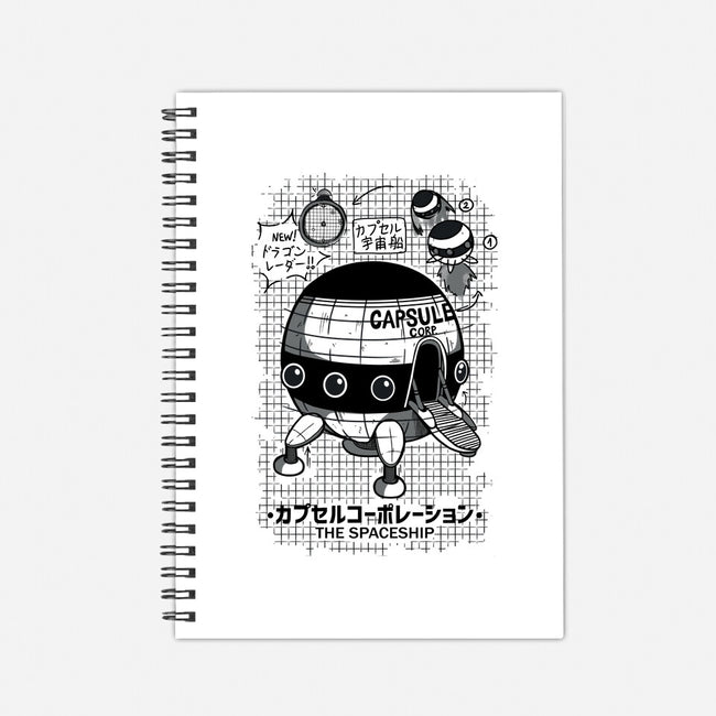 Capsule Spaceship-none dot grid notebook-pescapin