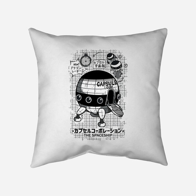 Capsule Spaceship-none removable cover w insert throw pillow-pescapin