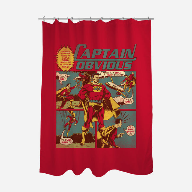 Captain Obvious-none polyester shower curtain-Joshua Kemble