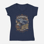 Captain Tight Pants Delivery-womens v-neck tee-Bamboota
