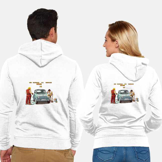Car Wash Bonus Stage-unisex zip-up sweatshirt-verrrso