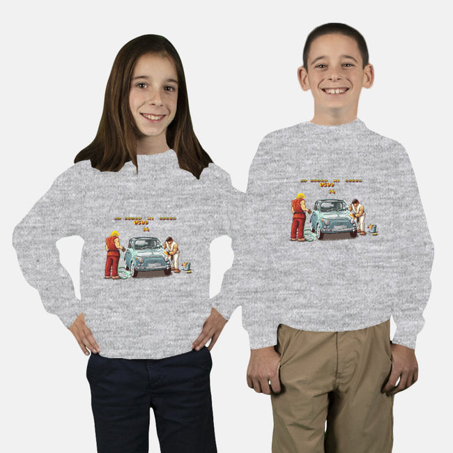 Car Wash Bonus Stage-youth crew neck sweatshirt-verrrso