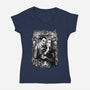 Cara Mia-Mon Cher-womens v-neck tee-MedusaD