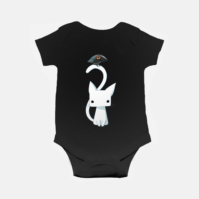 Cat and Raven-baby basic onesie-freeminds