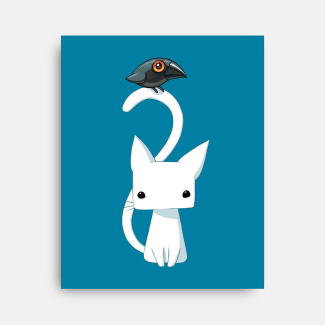 Cat and Raven-none stretched canvas-freeminds