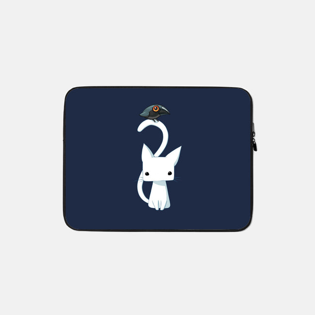 Cat and Raven-none zippered laptop sleeve-freeminds