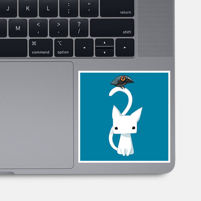Cat and Raven-none glossy sticker-freeminds