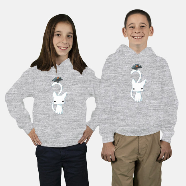 Cat and Raven-youth pullover sweatshirt-freeminds