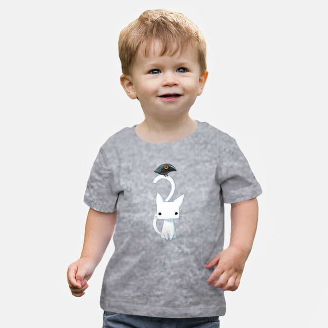 Cat and Raven-baby basic tee-freeminds