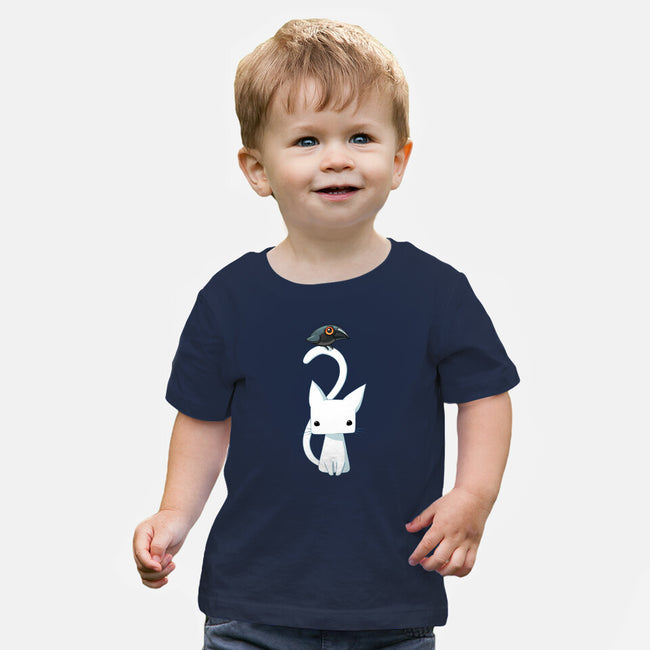 Cat and Raven-baby basic tee-freeminds