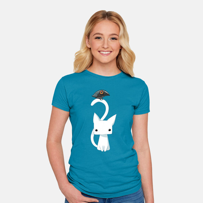 Cat and Raven-womens fitted tee-freeminds
