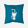 Cat and Raven-none removable cover w insert throw pillow-freeminds
