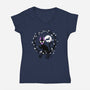 Cat Circle-womens v-neck tee-albertocubatas