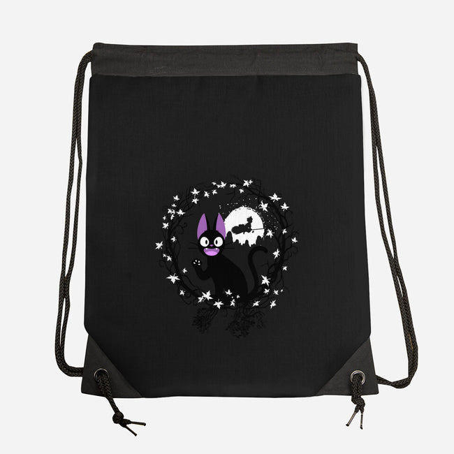 Cat Circle-none drawstring bag-albertocubatas