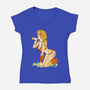 Cat Got Your Tongue-womens v-neck tee-Chris Wahl