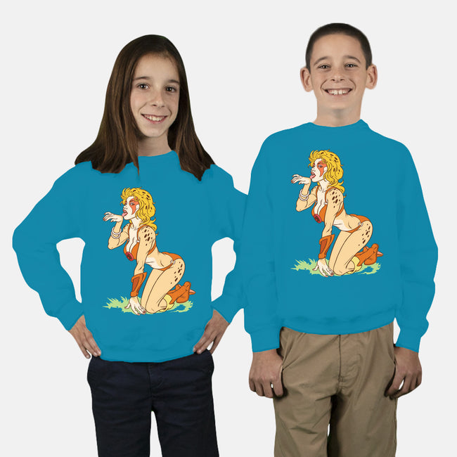 Cat Got Your Tongue-youth crew neck sweatshirt-Chris Wahl