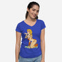 Cat Got Your Tongue-womens v-neck tee-Chris Wahl