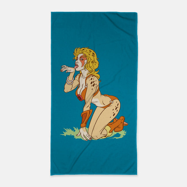 Cat Got Your Tongue-none beach towel-Chris Wahl