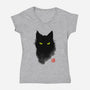 Cat Ink-womens v-neck tee-BlancaVidal