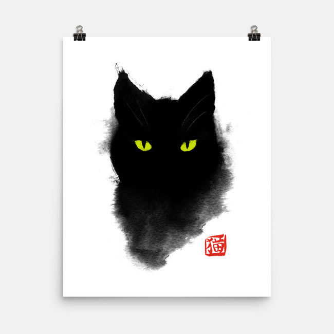 Cat Ink-none matte poster-BlancaVidal