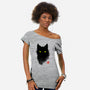 Cat Ink-womens off shoulder tee-BlancaVidal