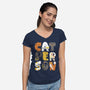 Cat Person-womens v-neck tee-queenmob