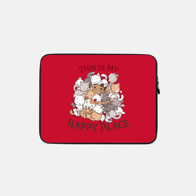 Cat Pile-none zippered laptop sleeve-DoOomcat