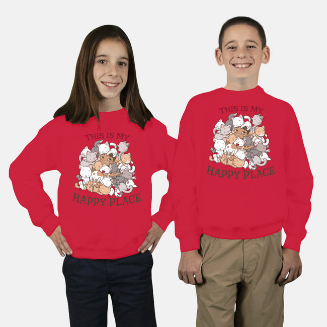 Cat Pile-youth crew neck sweatshirt-DoOomcat
