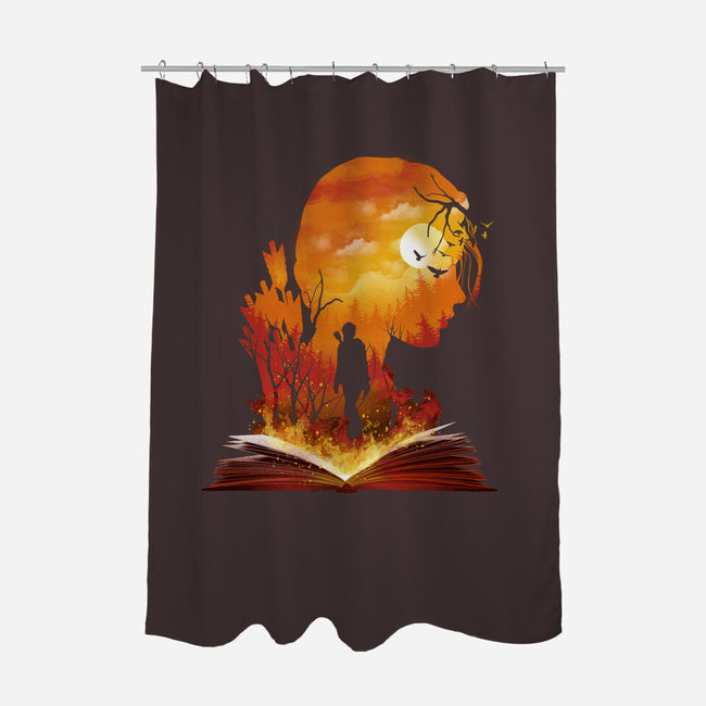 Catching Fire-none polyester shower curtain-dandingeroz