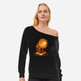 Catching Fire-womens off shoulder sweatshirt-dandingeroz