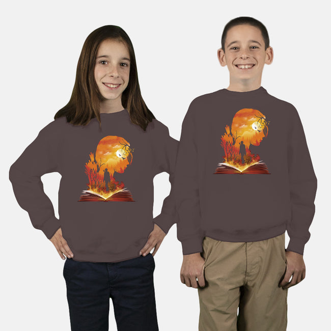 Catching Fire-youth crew neck sweatshirt-dandingeroz