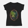 Cathulhu-womens v-neck tee-MoniWolf