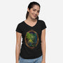 Cathulhu-womens v-neck tee-MoniWolf