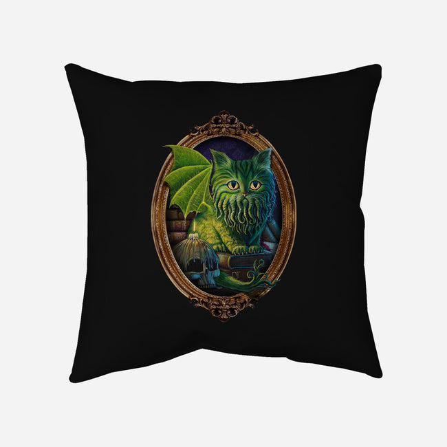 Cathulhu-none removable cover throw pillow-MoniWolf